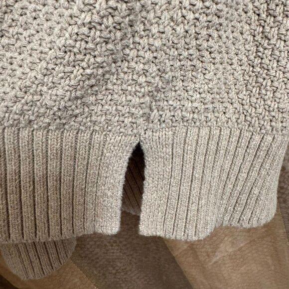 Old Navy Beige Taupe Natural Loose Textured Tunic Knit Sweater XS - Picture 4 of 11